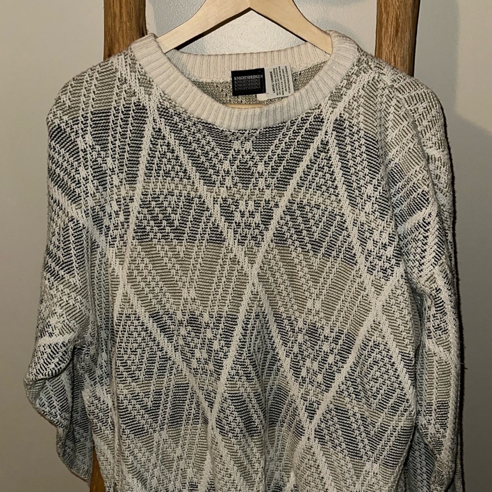 RARE Vintage 1990s Tribals Cream Sweater